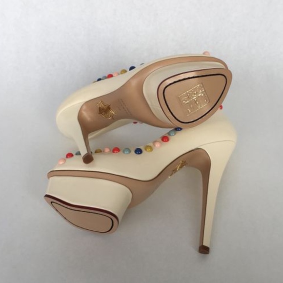 Charlotte Olympia Daphne Studs Platform Heels - Picture 6 of 8